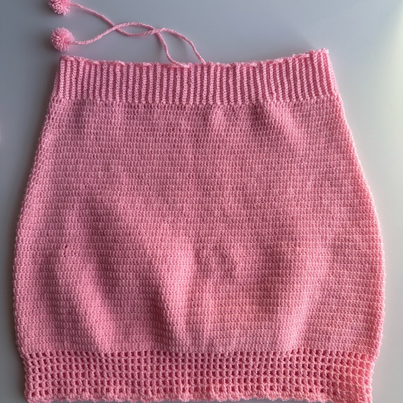 Handmade 💕Knit crochet set , Bralette and skirt - Picture 6 of 12